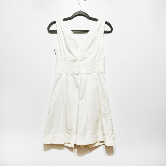Nanette Lepore Vintage 90's White Fit and Flare Dress Size 2 - Picture 1 of 3
